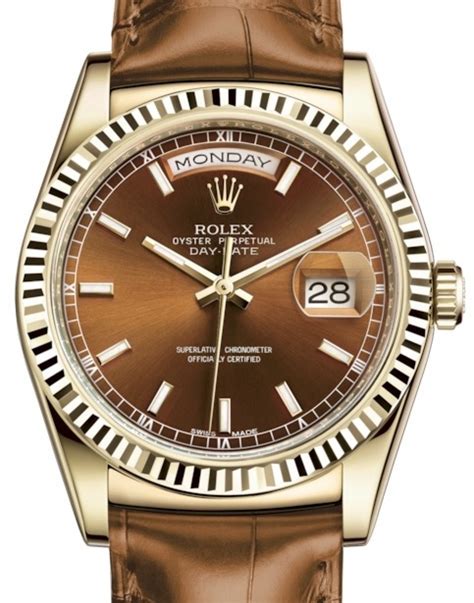 Rolex day date 36 leather strap